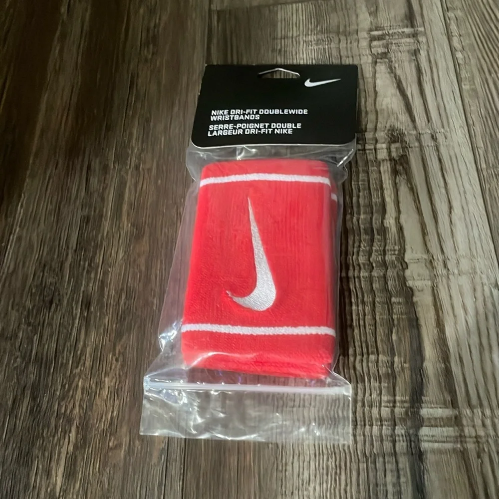 NWTs Nike Orange dry-fit doublewide wristbands - Picture 1 of 4